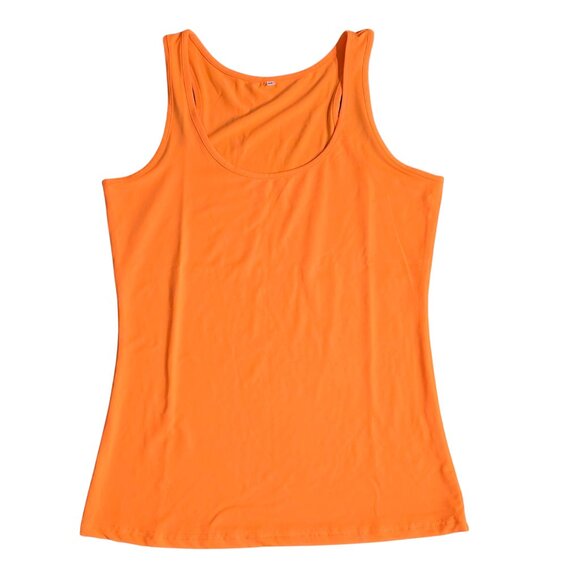 NWOT | Neon Orange Fishnet Crop Top & Tank Set | Festival Rave Wear | Size M - Picture 2 of 6